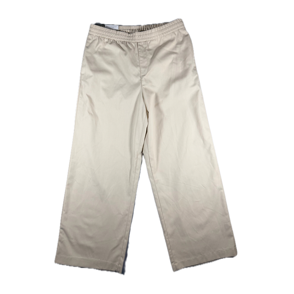 H&M Women’s Loose Fit Trousers Size L Khaki Beige Elastic Waist NWT
